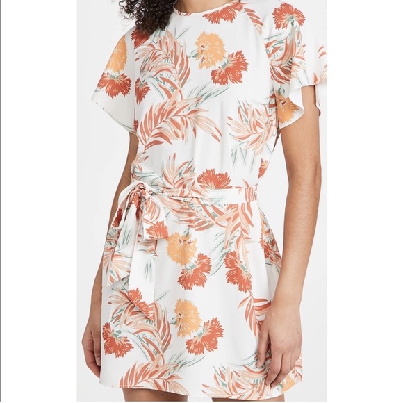 Minkpink Jojo Swing Tee Tropical Floral Print Mini Dress XS - Picture 1 of 4